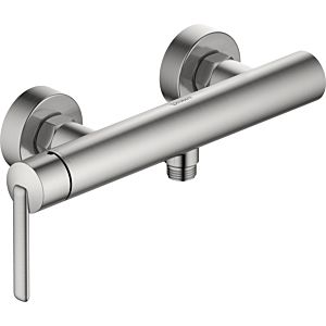 Duravit Balcoon shower mixer BA4230000070 exposed, with backflow preventer, wall-mounted, brushed stainless steel