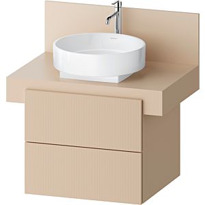 Meuble sous-vasque Duravit Balcon BA50120JEIE0000 suspendu, 60 x 57 x 53,4 cm, beige sable texturé, 2 tiroirs