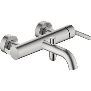 Duravit Balcoon bath mixer BA5230000070 exposed, with backflow preventer, wall-mounted, brushed stainless steel