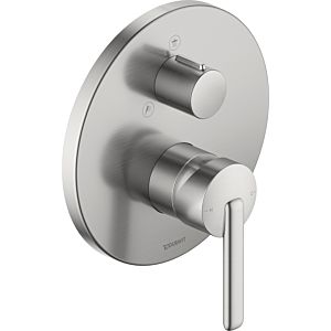 Duravit Balcoon trim kit BA4210012070 concealed shower mixer, 2 outlets, round, brushed stainless steel