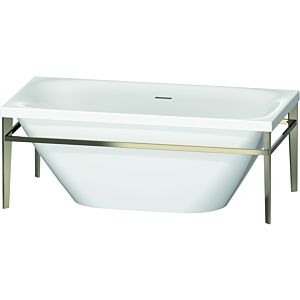 Duravit XViu Rechteck-Badewanne 700444000B10000 160 x 80 cm x 46, freistehend, weiß, Metallgestell champagner matt