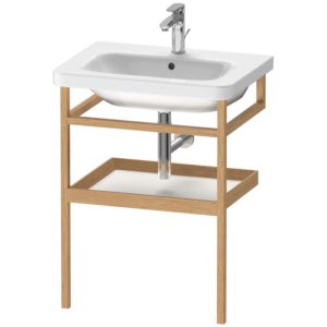 Duravit DuraStyle porte-serviettes DS988101876, 59 x 44 cm, blanc mat/chêne massif, avec étagère