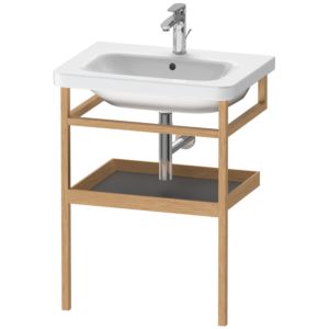 Duravit DuraStyle porte-serviettes DS988104976 59 x 44 cm, graphite mat / chêne massif, avec étagère