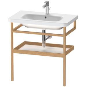 Duravit DuraStyle porte-serviettes DS988202276 74 x 44 cm, blanc brillant / chêne massif, avec étagère