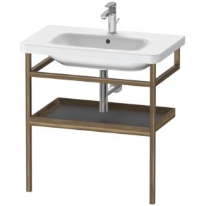 Duravit DuraStyle porte-serviettes DS988204977 74 x 44 cm, graphite mat / noyer américain, avec étagère