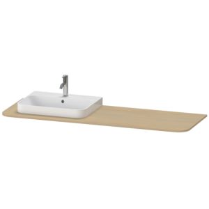 Duravit Happy D.2 washbasin console HP031HL7171 160 x 55 cm, with 2000 cut-out, left, Mediterranean oak