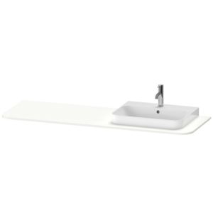 Duravit Happy D.2 Waschtisch-Konsole HP031HR3636 160 x 55 cm, mit 1 Ausschnitt, Rechts, weiß seidenmatt