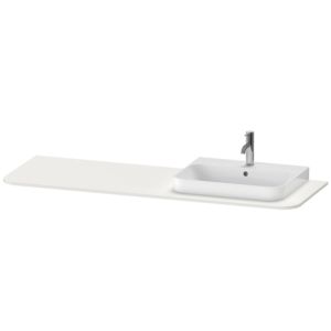 Duravit Happy D.2 lavabo console HP031HR3939 160 x 55 cm, avec 2000 découpe, droite, mat de soie blanche nordique