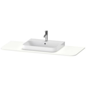 Duravit Happy D.2 lavabo console HP031KM3636 130 x 55 cm, avec 2000 découpe, centre, mat de soie blanche