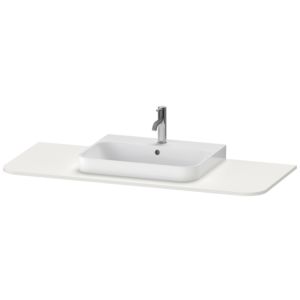 Duravit Happy D.2 washbasin console HP031KM3939 130 x 55 cm, with 2000 cut-out, center, nordic white silk matt