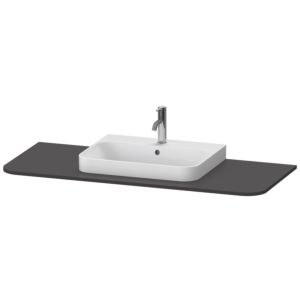 Duravit Happy D.2 washbasin console HP031KM8080 130 x 55 cm, with 2000 cut-out, center, graphite supermatt