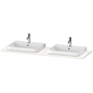 Duravit Happy D.2 Waschtisch-Konsole HP032HB2222 160 x 55 cm, mit 2 Ausschnitten, weiß hochglanz