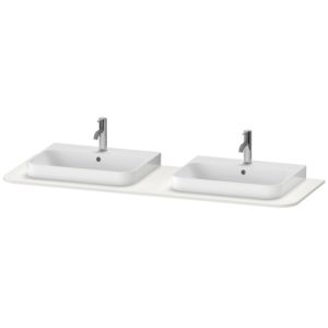 Duravit Happy D.2 Waschtisch-Konsole HP032HB3939 160 x 55 cm, mit 2 Ausschnitten, nordic weiß seidenmatt