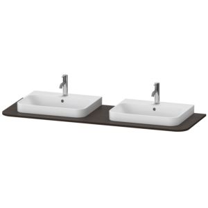 Duravit Happy D.2 washbasin console HP032HB6969 160 x 55 cm, with 2 cut-outs, brushed walnut