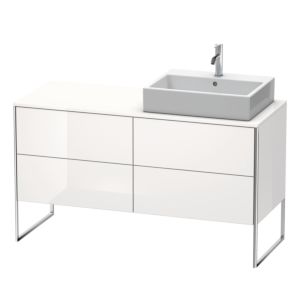 Duravit XSquare Duravit XS4923R2222 140x53.8x54.8cm, 4 tiroirs, droite, blanc brillant