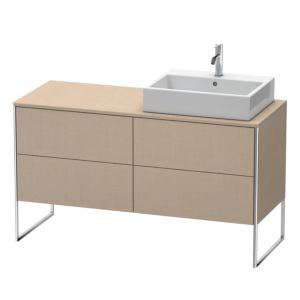 Duravit XSquare Waschtisch-Unterschrank XS4923R7575 140x53,8x54,8cm, 4 Auszüge, rechts, Leinen