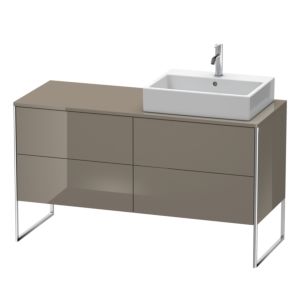 Duravit XSquare Duravit XS4923R8989 140x53.8x54.8cm, 4 tiroirs, droite, gris flanelle brillant