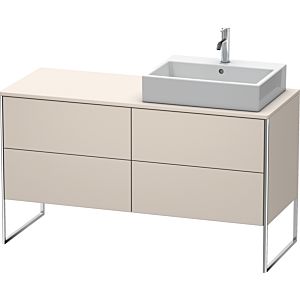 Duravit XSquare Waschtisch-Unterschrank XS4923R9191 140x53,8x54,8cm, 4 Auszüge, rechts, Taupe