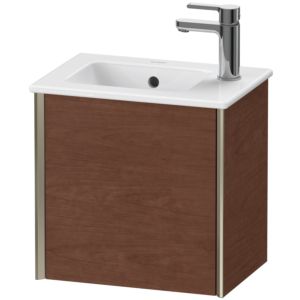 Duravit XViu vanity unit XV4024LB113 41x29x40cm, wall-hung, matt champagne, hinged left, American walnut
