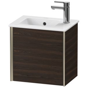 Duravit XViu vanity unit XV4024RB169 41x29x40cm, wall-hung, matt champagne, stop on the right, brushed walnut