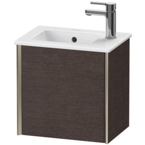Duravit XViu Waschtisch-Unterschrank XV4024RB172 41x29x40cm, wandhängend, champagner matt, Anschlag rechts, eiche dunkel gebürstet