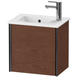 Duravit XViu Waschtisch-Unterschrank XV4024RB213 41x29x40cm, wandhängend, schwarz matt, Anschlag rechts, amerikanischer nussbaum