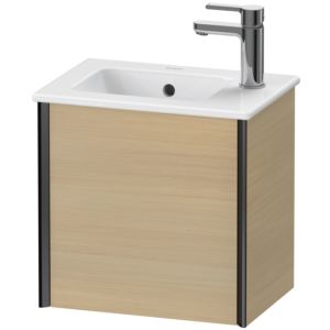 Duravit XViu Waschtisch-Unterschrank XV4024RB271 41x29x40cm, wandhängend, schwarz matt, Anschlag rechts, mediterrane eiche
