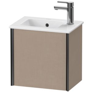 XViu Duravit vasque XV4024RB275 41x29x40cm, suspendu, noir mat, butée à droite, lin