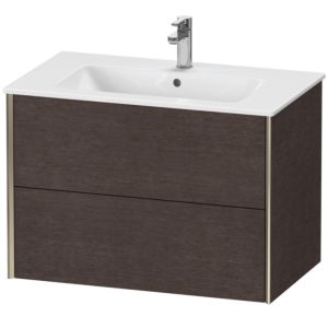 Duravit XViu vanity unit XV41260B172 81 x 56 x 48 cm, brushed dark oak, 2 drawers, wall-hung, matt champagne
