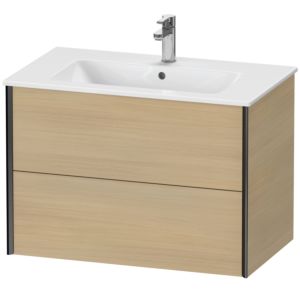 Duravit XViu vanity unit XV41260B271 81 x 56 x 48 cm, Mediterranean oak, 2 drawers, wall-hung, matt black