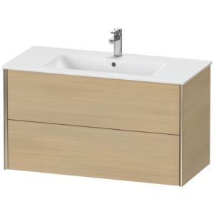 Duravit XViu vanity unit XV41270B171 101 x 56 x 48 cm, Mediterranean oak, 2 drawers, wall-hung, matt champagne