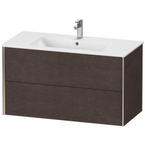 Duravit XViu vanity unit XV41270B172 101 x 56 x 48 cm, brushed dark oak, 2 drawers, wall-hung, matt champagne