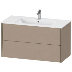 Duravit XViu Waschtisch-Unterschrank XV41270B175 101 x 56 x 48 cm, leinen, 2 Schubkästen, wandhängend, champagner matt