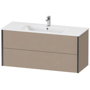 Duravit XViu vanity unit XV41280B275 121 x 56 x 48 cm, linen, 2 drawers, wall-hung, matt black