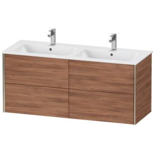 Duravit XViu vanity unit XV41290B179 128x48x56cm, 4 drawers, wall-hung, matt champagne, natural walnut