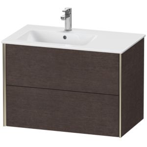 Duravit XViu vanity unit XV41580B172 81x48x56cm, 2 drawers, basin on the left, matt champagne, brushed dark oak