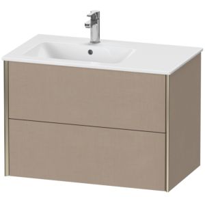XViu Duravit vasque XV41580B175 81x48x56cm, 2 tiroirs, vasque à gauche, champagne mat, lin