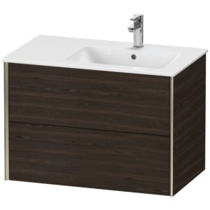Duravit XViu vanity unit XV41590B169 81x48x56cm, 2 drawers, basin on the right, matt champagne, brushed walnut