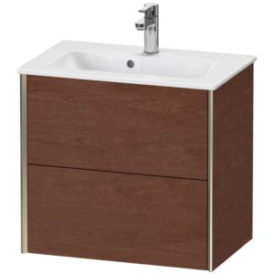 Duravit XViu vanity unit XV41780B113 61 x 56 x 39 cm, American walnut, 2 drawers, wall-hung, matt champagne
