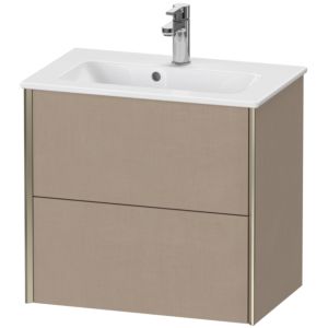 XViu Duravit vasque XV41780B175 61 x 56 x 39 cm, lin, 2 tiroirs, suspendu, champagne mat