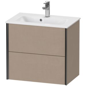 XViu Duravit vasque XV41780B275 61 x 56 x 39 cm, lin, 2 tiroirs, suspendu, noir mat