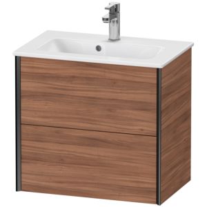 Duravit XViu vanity unit XV41780B279 61 x 56 x 39 cm, natural walnut, 2 drawers, wall-hung, matt black