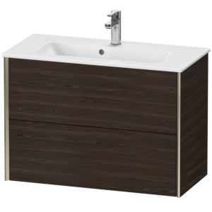 Duravit XViu Waschtisch-Unterschrank XV41790B169 81 x 56 x 39 cm, nussbaum gebürstet, 2 Schubkästen, wandhängend, champagner matt