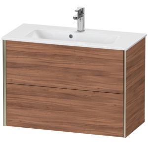 Duravit XViu vanity unit XV41790B179 81 x 56 x 39 cm, natural walnut, 2 drawers, wall-hung, matt champagne