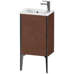 Duravit XViu vanity unit XV4480LB213 41x29x59.4cm, standing, matt black, hinged left, American walnut