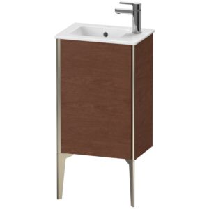 XViu Duravit vasque XV4480RB113 41x29x59,4cm, debout, champagne mat, butée à droite, noyer américain