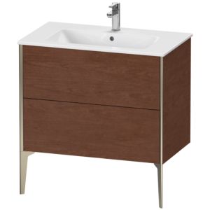 Duravit XViu Waschtisch-Unterschrank XV44820B113 81 x 59,4 x 48 cm, amerikanischer nussbaum, 2 Auszüge, stehend, champagner matt