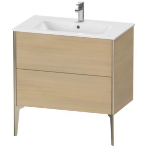 Duravit XViu Waschtisch-Unterschrank XV44820B171 81 x 59,4 x 48 cm, mediterrane eiche, 2 Auszüge, stehend, champagner matt