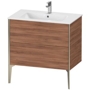 Duravit XViu vanity unit XV44820B179 81 x 59.4 x 48 cm, natural walnut, 2 pull-outs, standing, matt champagne