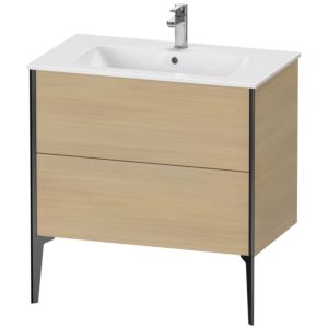Duravit XViu vanity unit XV44820B271 81 x 59.4 x 48 cm, Mediterranean oak, 2 pull-outs, standing, matt black